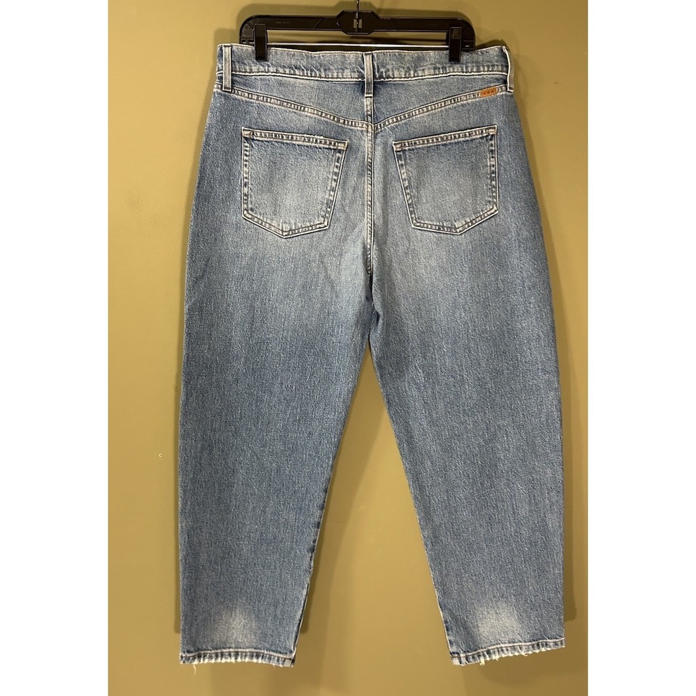 AYR The Beat Drop Denim Jeans Barrel Leg Organic Women's Sz 32 (36x26) Crop - Picture 2 of 10